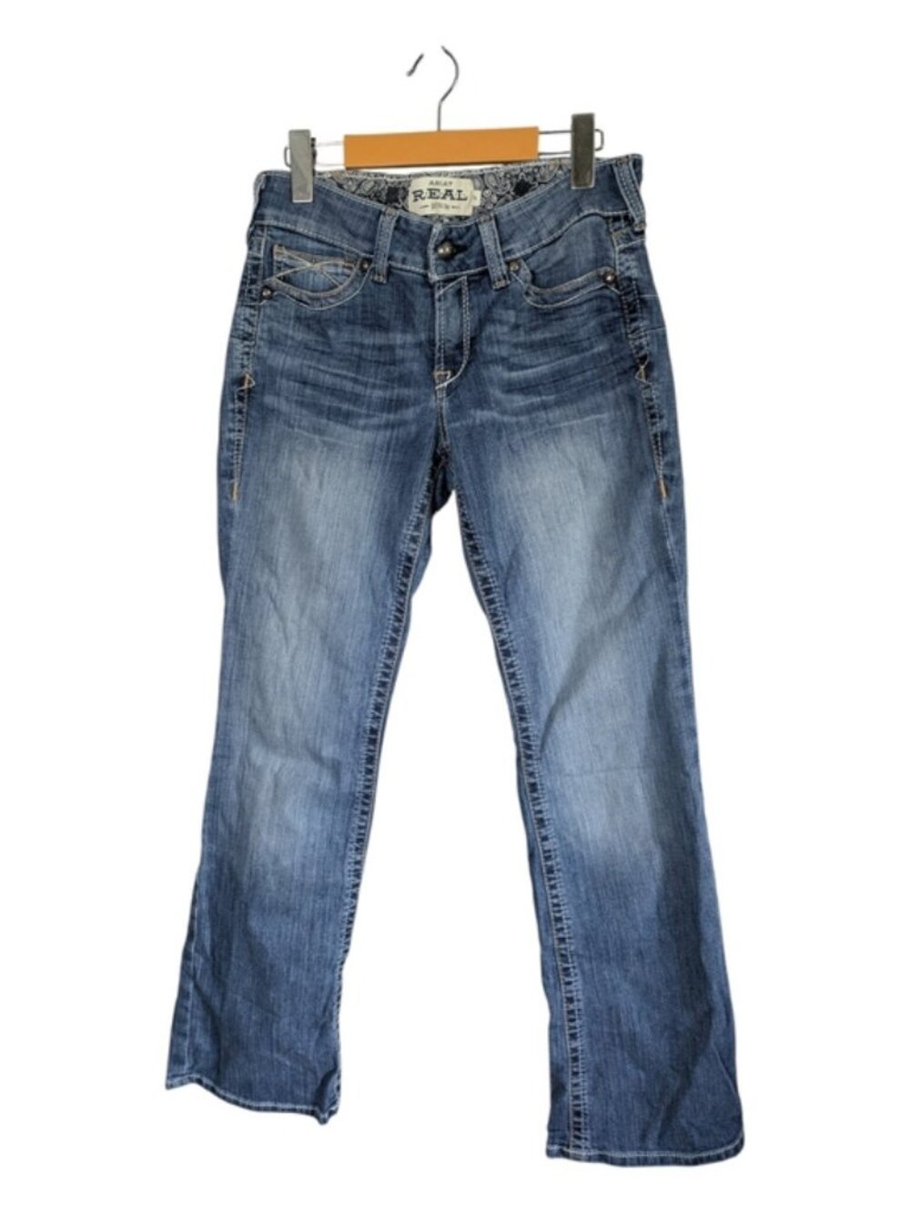 Ariat R.E.A.L. Mid Rise Stretch Whipstitch Boot Cut Jean Size 29 - Picture 2 of 11